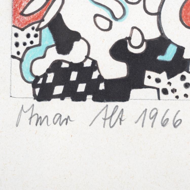 Bild 1 zu Objekt, Untitled (abstract composition), 1966, Otmar Alt, 160B 214