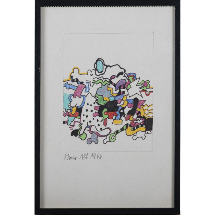 Hauptbild zu Objekt, Untitled (abstract composition), 1966, Otmar Alt, 160B 216