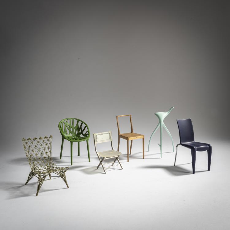 Hauptbild zu Objekt, Sechs Miniatur-Sitzm&ouml;bel, Erwan Bouroullec,Jasper Morrison,Philippe Starck,Marcel Wanders, Vitra Design, Weil am Rhein, 160B 292