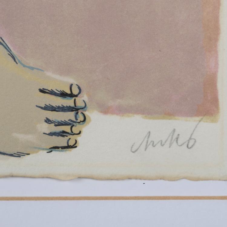 Bild 7 zu Objekt, 4 sheets from the portfolio 'Anrufung zum Preise einer K&ouml;nigin' (of Saint-John Perse), 1965/66, Horst Antes, 160B 218