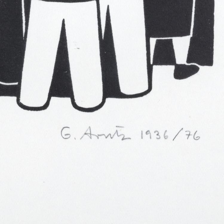 Bild 1 zu Objekt, 'B&uuml;rgerkrieg', 'Concordia-discordia', 'Streik', 'Top-End' and 'Vornehme Strasse', 1924 - 1968 (some prints later), Gerd Arntz, 160B 300