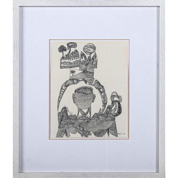 Hauptbild zu Objekt, 'Bundesb&uuml;rger-Idiot', 1966, Ursula Schultze-Bluhm (Ursula), 160B 228