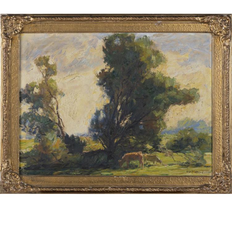 Hauptbild zu Objekt, 'K&uuml;he unter den Weiden', mid-20th century, Otto Pippel, 160B 176