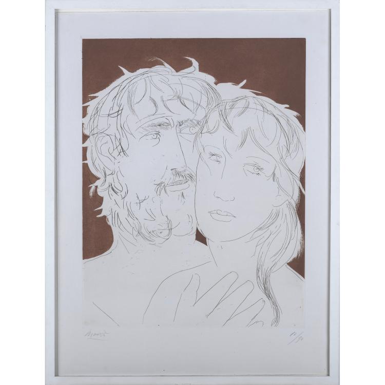 Hauptbild zu Objekt, Ohne Titel aus 'Hommage &agrave; Picasso', 1973, Giacomo Manz&ugrave;, 160B 281