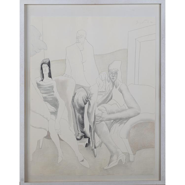 Hauptbild zu Objekt, Untitled (two pencil drawings), 1970, Heinz Knoke, 160B 210