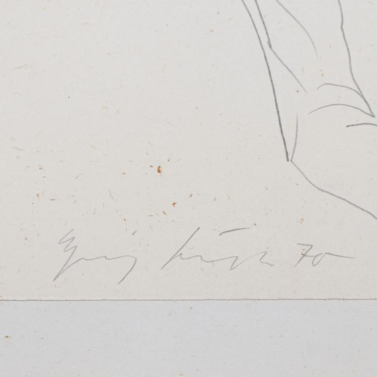 Bild 3 zu Objekt, Untitled (two pencil drawings), 1970, Heinz Knoke, 160B 210