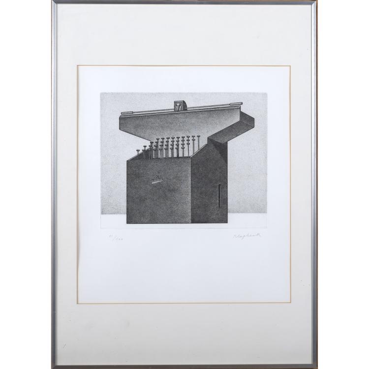 Hauptbild zu Objekt, 'Der m&uuml;tterliche Vater (Schreibmaschine Titan)', 1983, Konrad Klapheck, 160B 324