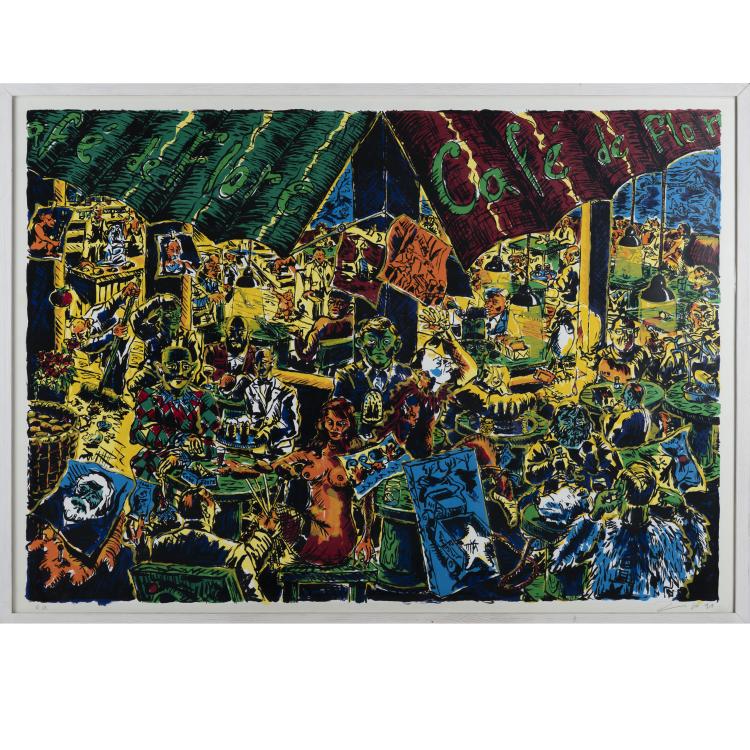 Hauptbild zu Objekt, 'Caf&eacute; de Flore', 1991, J&ouml;rg Immendorff, 160B 406