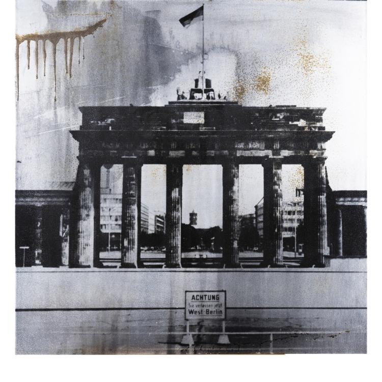 Hauptbild zu Objekt, Ohne Titel (Achtung Sie verlassen jetzt West-Berlin), 1990, 160B 364