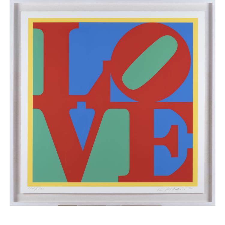 Hauptbild zu Objekt, 'Heliotherapy Love', 1995, Robert Indiana, printed by Brand X Editions, New York, published by Donald J. Christal, Los Angeles, 160B 426