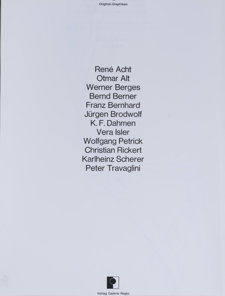 Hauptbild zu Objekt, Mappe mit 10 original Graphiken erschienen zur Art 2'71 Basel im Verlag Galerie Regio L&ouml;rrach, Juni 1971, Verlag Galerie Regio L&ouml;rrach, 160B 284