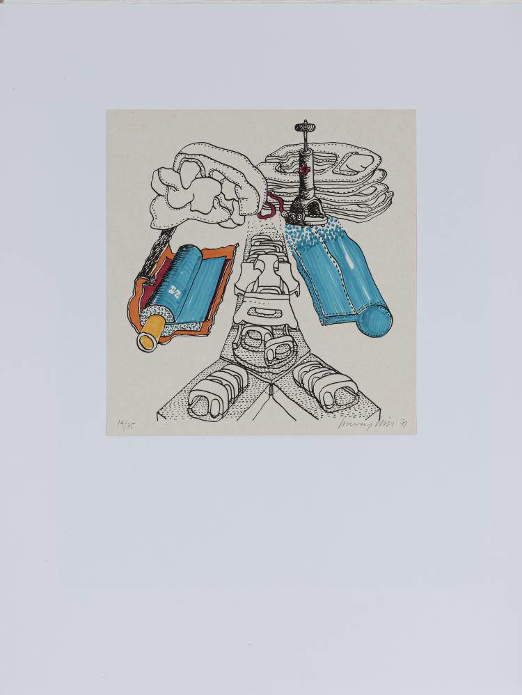 Bild 1 zu Objekt, Mappe mit 10 original Graphiken erschienen zur Art 2'71 Basel im Verlag Galerie Regio L&ouml;rrach, Juni 1971, Verlag Galerie Regio L&ouml;rrach, 160B 284