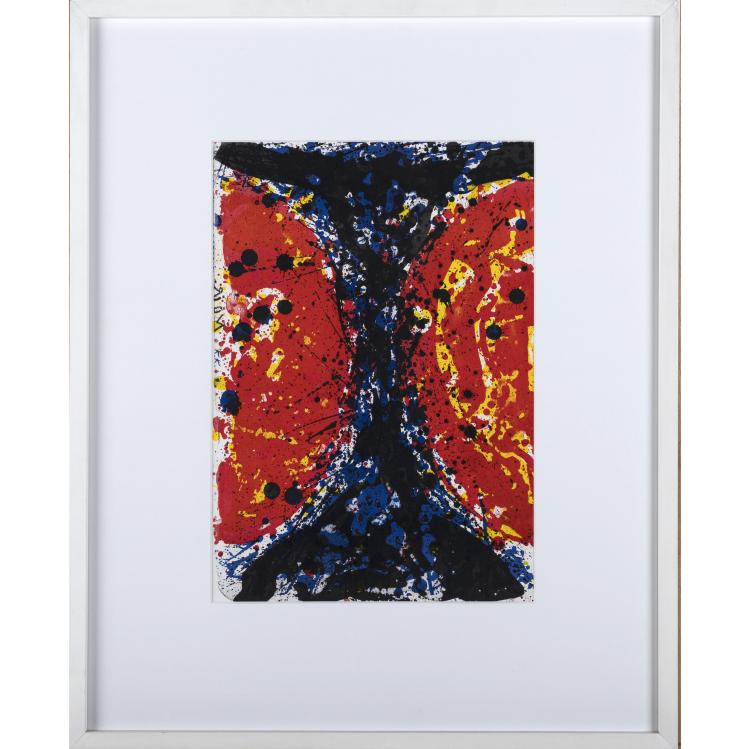 Hauptbild zu Objekt, 'Uncle Sam Loves Marilyn' aus 'One Cent Life', 1964, Sam Francis, 160B 188