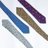 Four ties with floral motifs