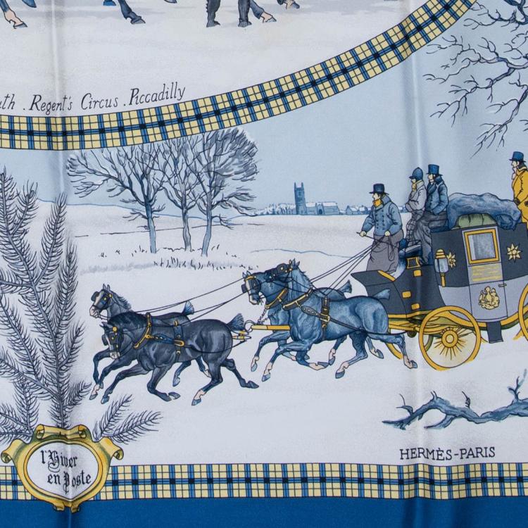 Bild 1 zu Objekt, 'L'Hiver en Poste' scarf, 1975, Philippe Ledoux, Herm&egrave;s, Paris, 160E 790