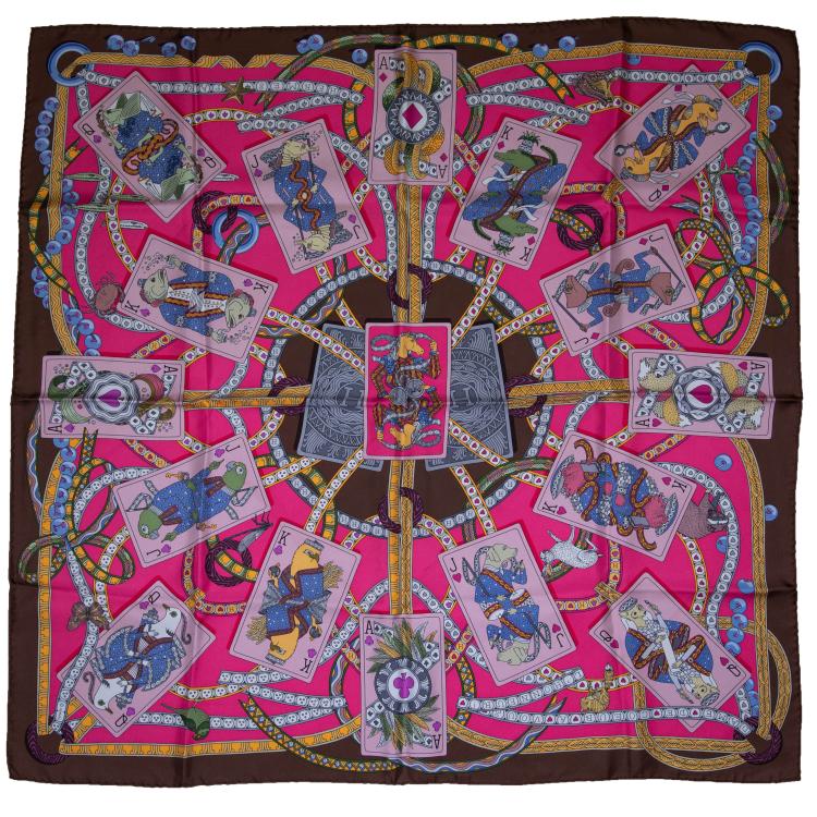 Hauptbild zu Objekt, Seidentuch 'Dame de Coeur &agrave; vous L'Honneur!', 2011, Pierre Marie, Herm&egrave;s, Paris, 160E 791