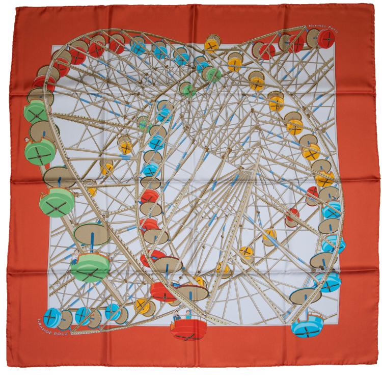Hauptbild zu Objekt, Seidentuch 'Grande Roue', Dimitri Rybaltchenko, Herm&egrave;s, Paris, 160E 794