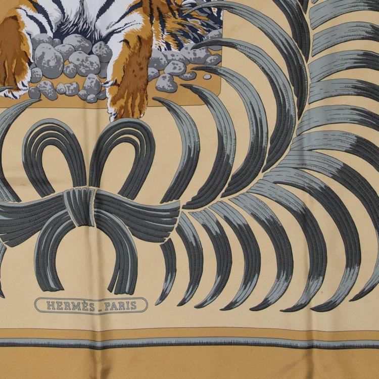 Bild 1 zu Objekt, 'Le Tigre Royal' scarf, 1977, Christiane Vauzelles, Herm&egrave;s, Paris, 160E 800