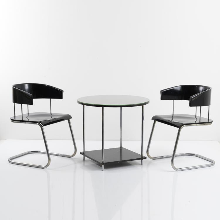 Hauptbild zu Objekt, 2 'RB 1' armchairs, table, c. 1939, Mauser Werke, Waldeck, 158B 361