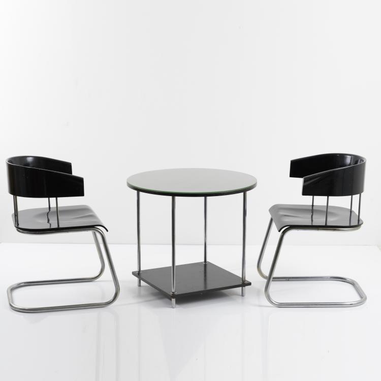 Bild 2 zu Objekt, 2 'RB 1' armchairs, table, c. 1939, Mauser Werke, Waldeck, 158B 361