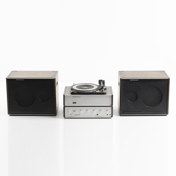 Hauptbild zu Objekt, Plattenspieler 'gd 803', Tuner 'as 602' und zwei Lautsprechern 'da 903', 1967, Achille Castiglioni,Pier Giacomo Castiglioni, Brionvega, Mailand, 160A 96