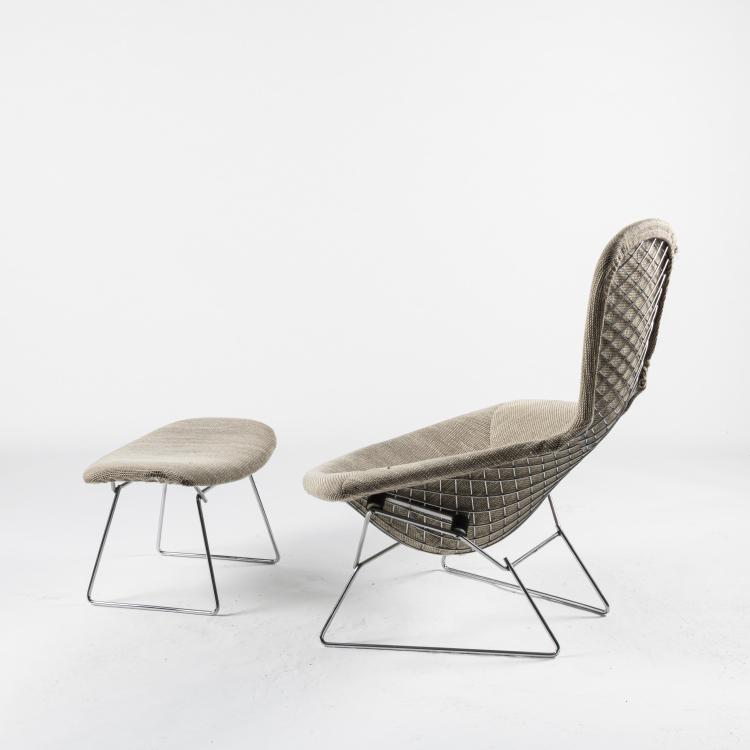 Bild 2 zu Objekt, Sessel 'Bird chair' mit Ottoman, 1950, Harry Bertoia, Knoll International, New York, 161C 504