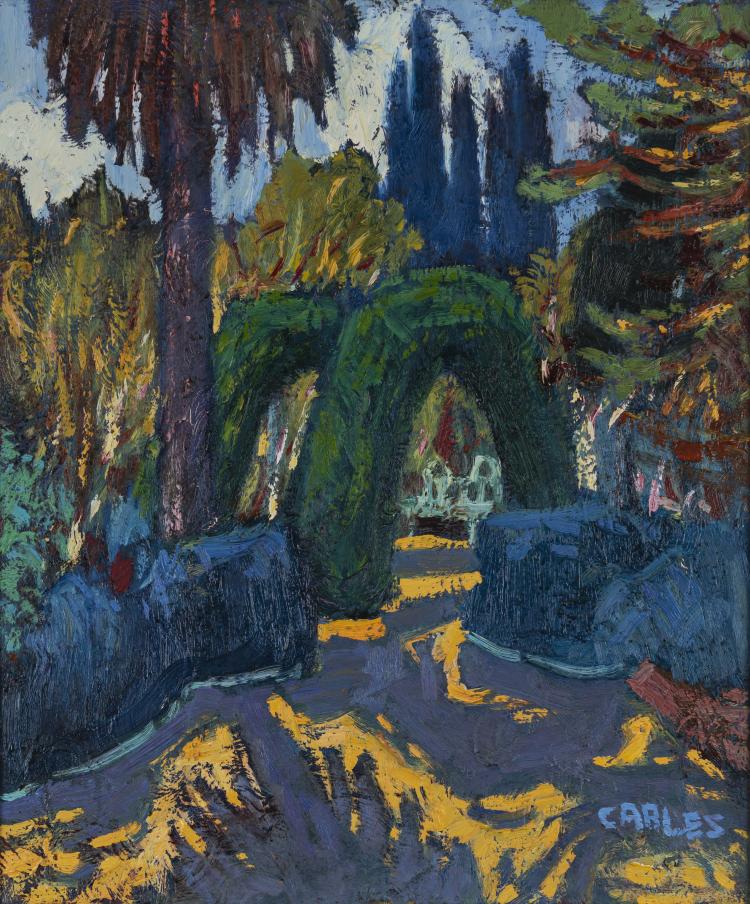 Hauptbild zu Objekt, Ohne Titel (mediterrane Parkansicht), ca. 1992, Carlos D&iacute;az (Carles), 160C 576