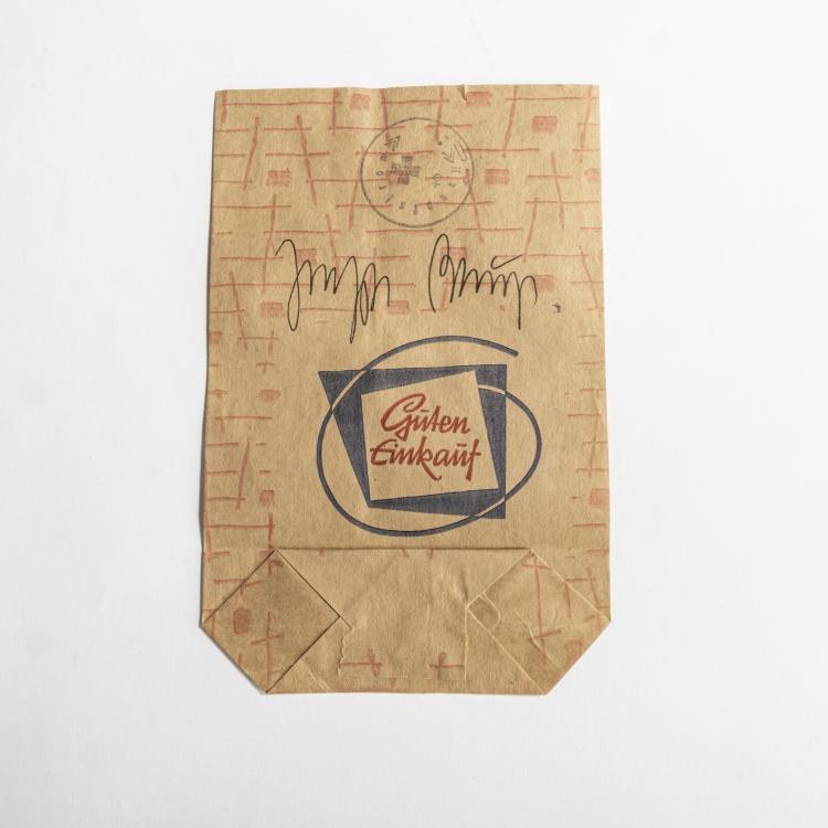 Hauptbild zu Objekt, DDR-T&uuml;te 'Guten Einkauf', 1977-80, Joseph Beuys, 160C 523