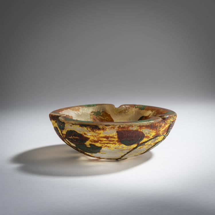 Hauptbild zu Objekt, Schale 'Feuilles en Automne', um 1910, Daum Fr&egrave;res, Nancy, 159B 135