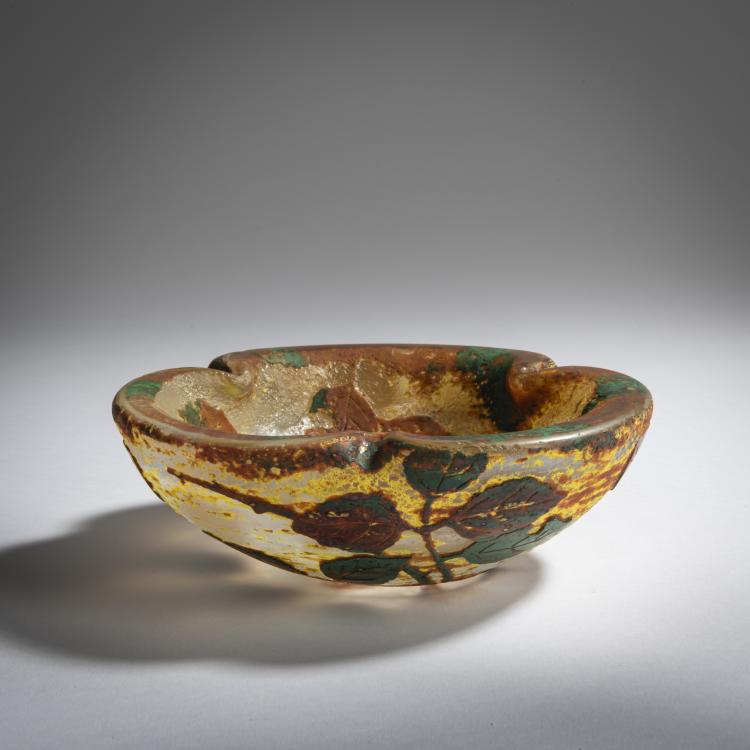 Bild 1 zu Objekt, Schale 'Feuilles en Automne', um 1910, Daum Fr&egrave;res, Nancy, 159B 135