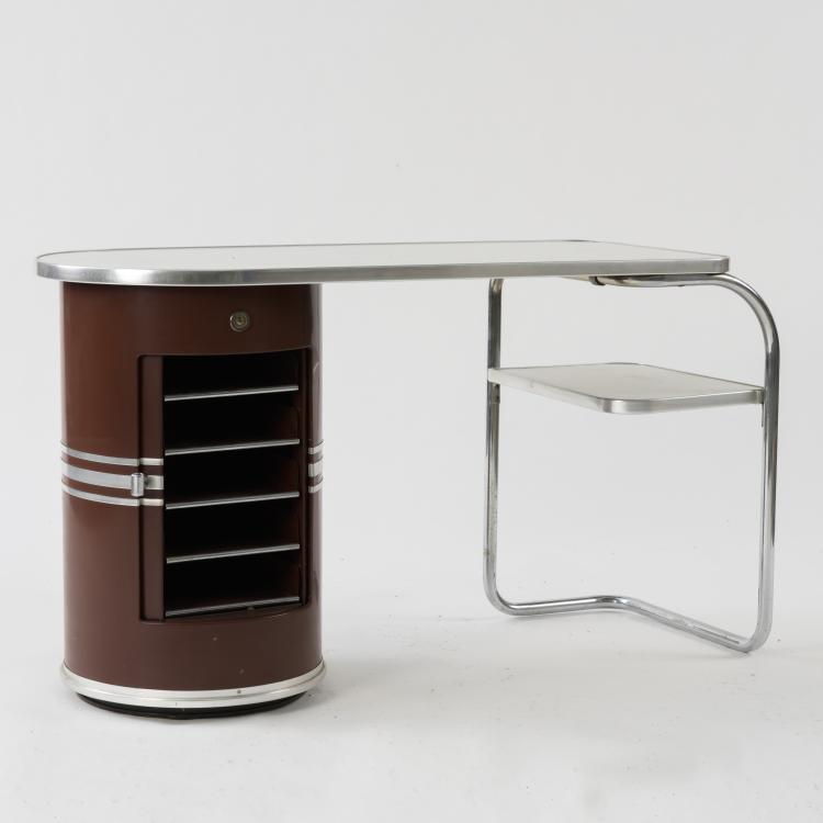 Hauptbild zu Objekt, Small 'Rundform' desk, c. 1954., Mauser-Werke, Waldeck, 158B 403