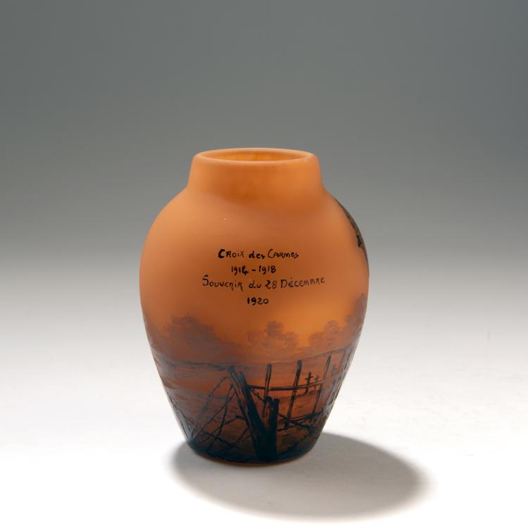 Bild 1 zu Objekt, Vase 'Croix des Carmes', dat. 1920, Muller Fr&egrave;res, Lun&eacute;ville, 159B 227