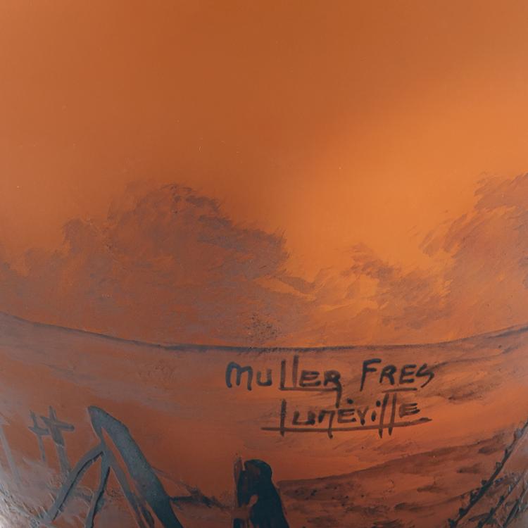 Bild 2 zu Objekt, Vase 'Croix des Carmes', dat. 1920, Muller Fr&egrave;res, Lun&eacute;ville, 159B 227