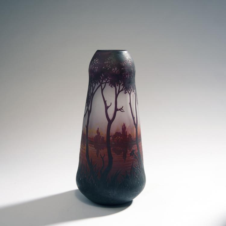 Bild 1 zu Objekt, Vase 'Paysage lacustre, Cr&eacute;puscule', 1910-15, Daum Fr&egrave;res, Nancy, 159B 124