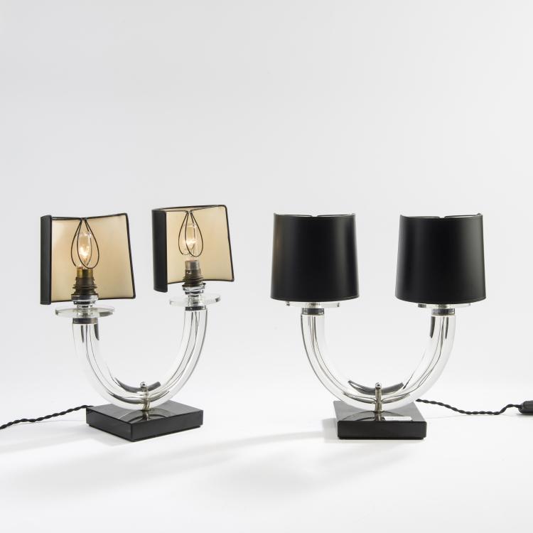 Bild 3 zu Objekt, Zwei Tischleuchten, um 1930, Jacques Adnet,Jean Adnet, Adnet, Paris (zugeschrieben), 159C 596