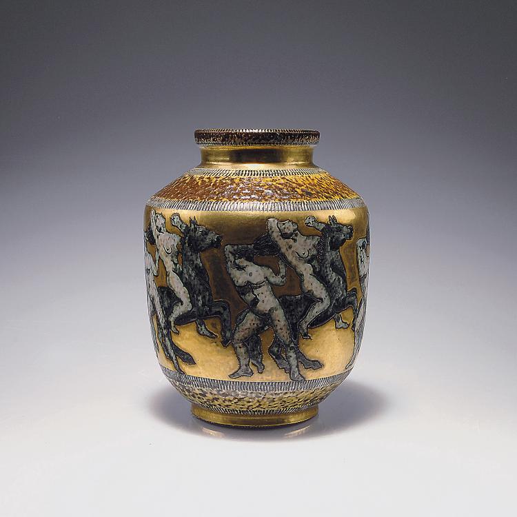 Hauptbild zu Objekt, Vase, um 1930, Jean-L&eacute;on Mayodon (im Stile von), Mayodon, Jean-L&eacute;on (im Stile von), 159C 567