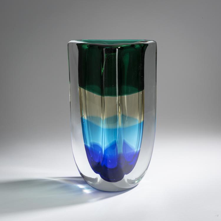 Bild 1 zu Objekt, 'A fasce sommerso' vase, 1992, Fulvio Bianconi, Venini & C., Murano, 158C 866