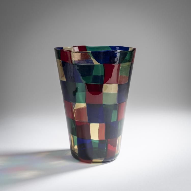 Bild 1 zu Objekt, 'Pezzato' vase, c. 1951, Fulvio Bianconi, Venini & C., Murano, 158C 869