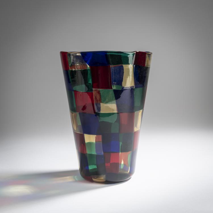 Bild 2 zu Objekt, 'Pezzato' vase, c. 1951, Fulvio Bianconi, Venini & C., Murano, 158C 869