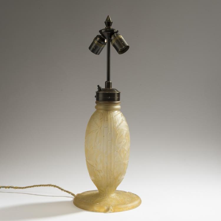 Bild 1 zu Objekt, Tischleuchtenfu&szlig;, um 1930, Daum Fr&egrave;res, Nancy, 159B 162