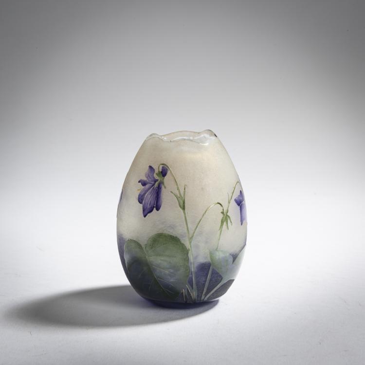 Hauptbild zu Objekt, Vase 'Violettes', um 1910, Daum Fr&egrave;res, Nancy, 159B 136