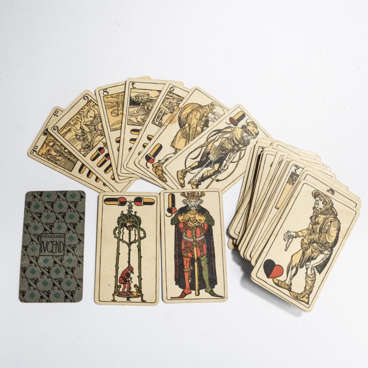 Hauptbild zu Objekt, Bavarian card game, c. 1910, Julius Diez, 159C 652