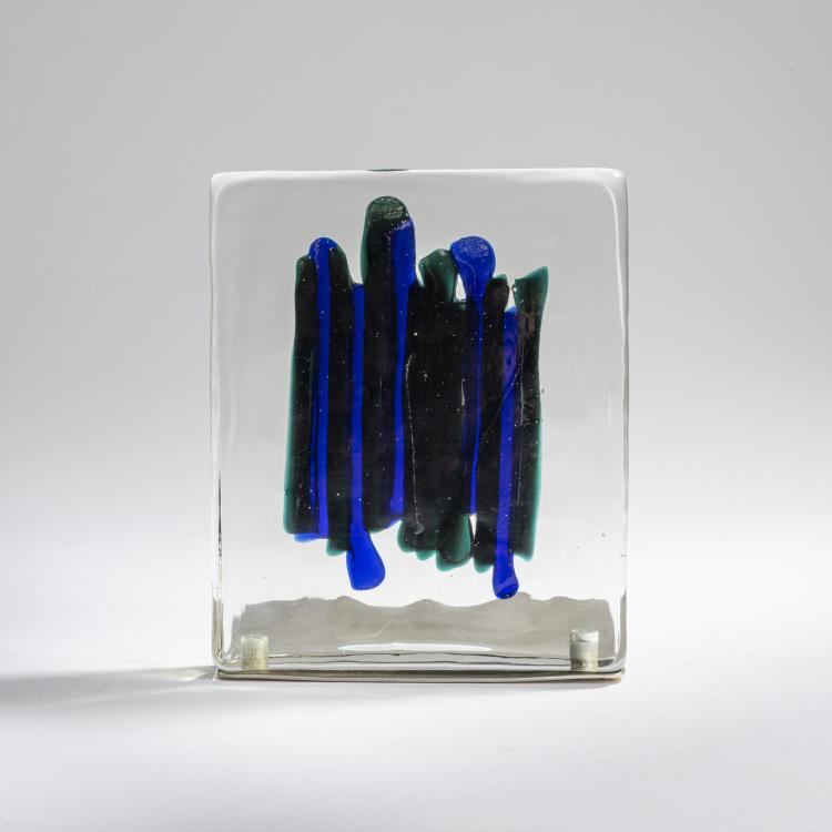 Hauptbild zu Objekt, Glass block, c1965, Antonio Da Ros, Cenedese, Gino, Murano  (zugeschrieben), 158C 990