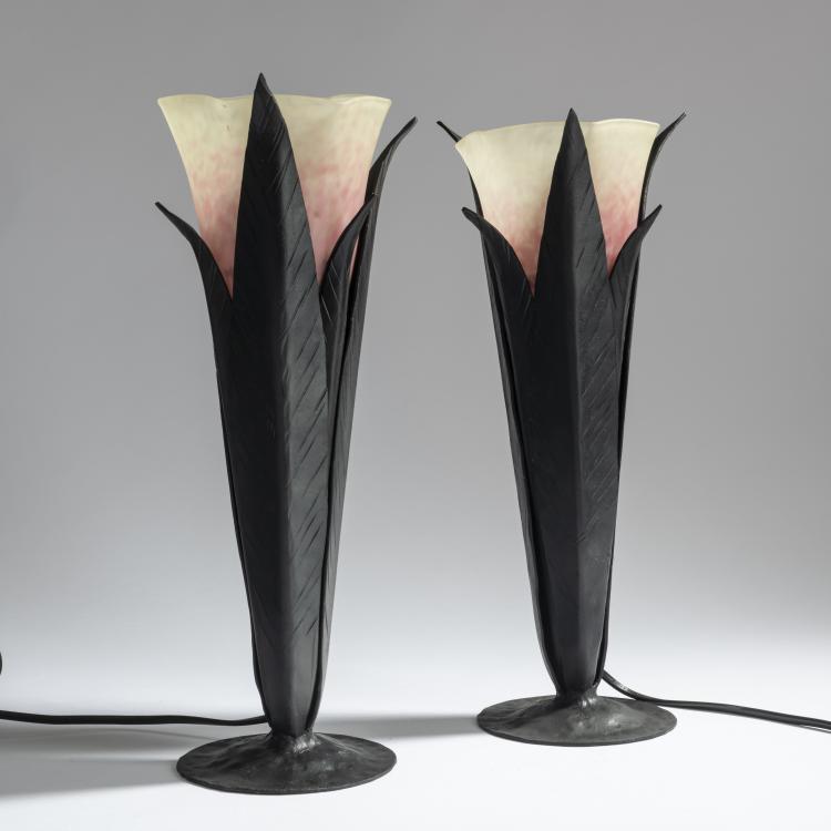 Bild 1 zu Objekt, Zwei Tischleuchten, um 1925, Schneider, Epinay-sur-Seine, 159B 271