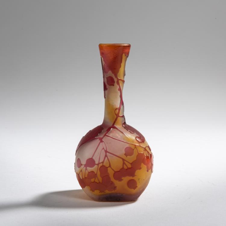 Hauptbild zu Objekt, Kleine Vase 'Groseilles', 1908-20, Gall&eacute;, Etablissements, Nancy, 159B 193