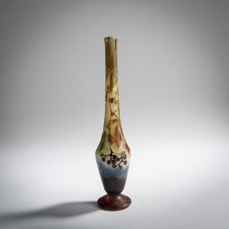 Hauptbild zu Objekt, Enghalsvase 'Vigne vierge', um 1910, Daum Fr&egrave;res, Nancy, 159B 140