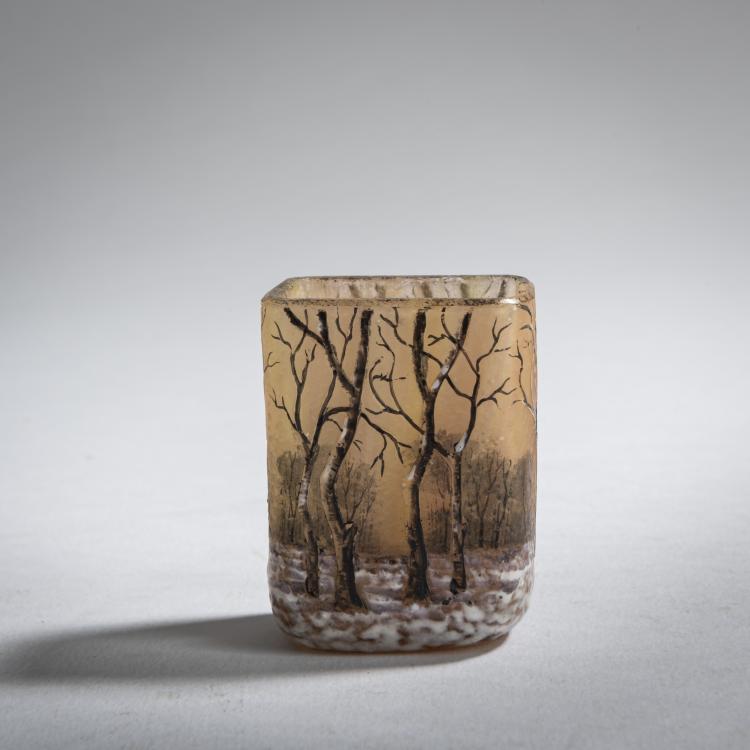 Bild 2 zu Objekt, Miniatur-Vase 'Cr&eacute;puscule neige' oder 'Paysage hiver', um 1902, Daum Fr&egrave;res, Nancy, 159B 107