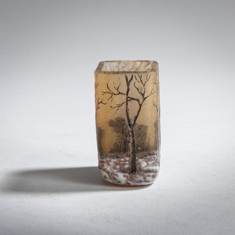 Bild 3 zu Objekt, Miniatur-Vase 'Cr&eacute;puscule neige' oder 'Paysage hiver', um 1902, Daum Fr&egrave;res, Nancy, 159B 107