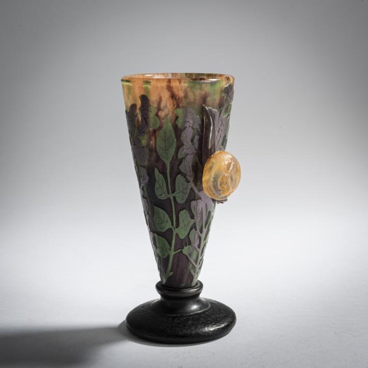 Bild 1 zu Objekt, Vase 'Escargot', um 1905, Daum Fr&egrave;res, Nancy, 159B 115