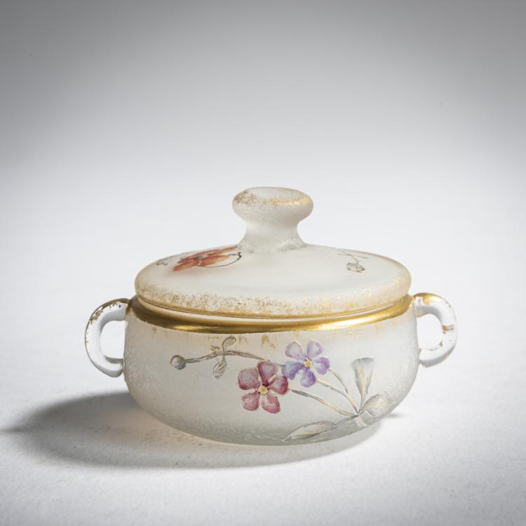 Bild 2 zu Objekt, Deckeld&ouml;schen 'La Colombe et la Fourmi', 1898, Daum Fr&egrave;res, Nancy, 159B 91